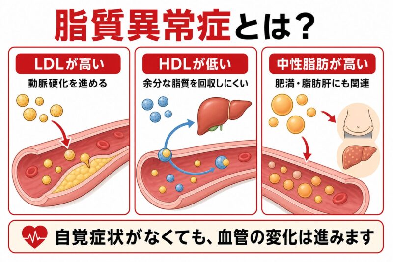 脂質異常症とは？原因・食事・運動・治療について循環器専門医が解説　その1のアイキャッチ画像